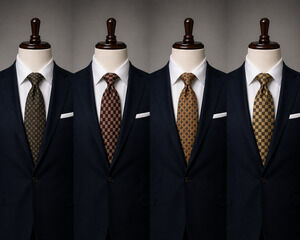 Men’s Designer Silk Tie Lot Navy & Navy Jhane Barnes Valerio Garati 4pcs